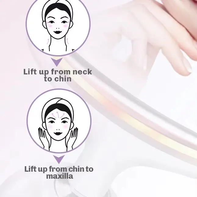 EMS Face Lifting Mikrostrom-Massagegerät 3-Farben-LED Photon Gesichtswerkzeug Nackenmassage Hautverjüngung Neck Lifting Beauty Device