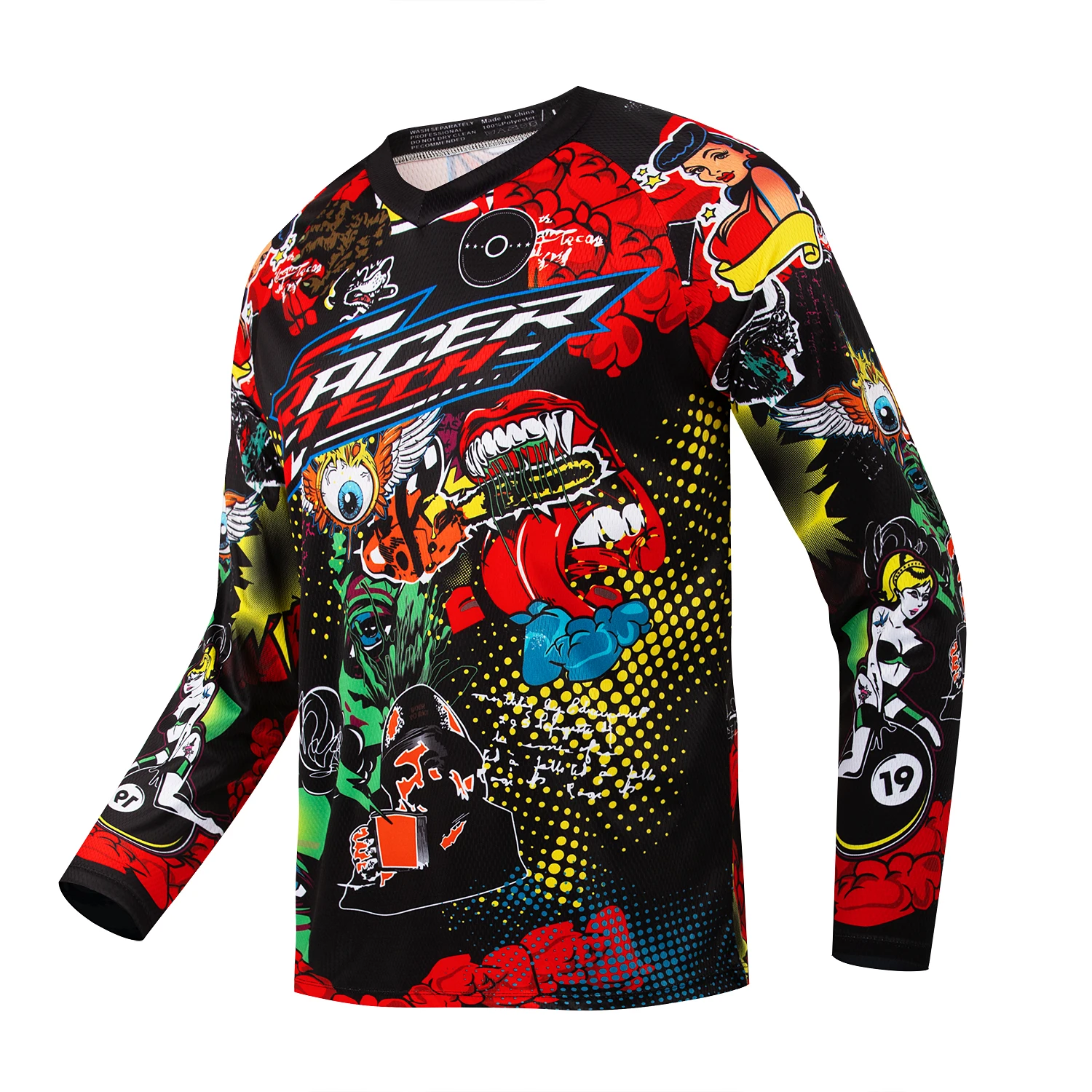 AliExpress NONE Downhill Jersey Motocross Mountain Bike Clothing Bicycle Moto Long Sleeve Sports T-shirt Men Cycling Jersey MTB Shirts Racing DH