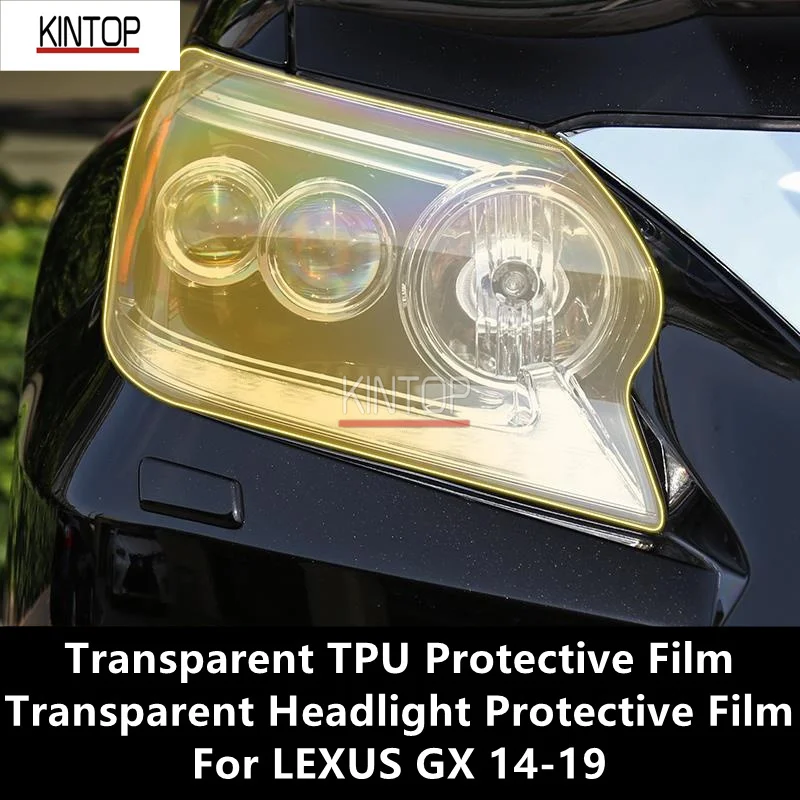 

For LEXUS GX 14-19 TPU Transparent Headlight Protective Film, Headlight Protection,Repair Film Modification Accessories Refit