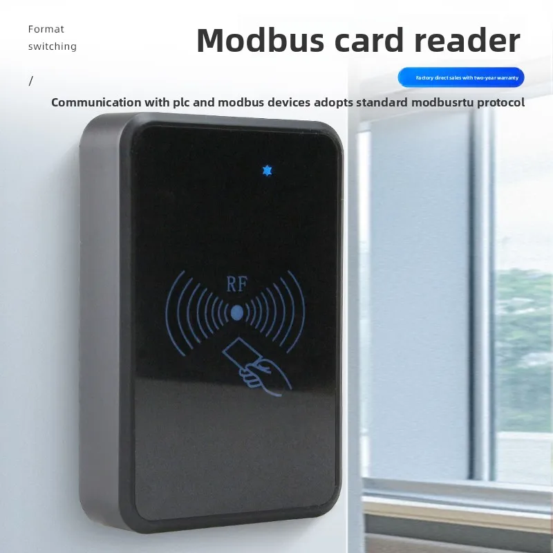 New Product Waterproof 24V NFC RS485 Modbus RTU Card Reader 13.56Mhz/125khz IC RFID Modbus RTU PLC Card Reader Device Proximity