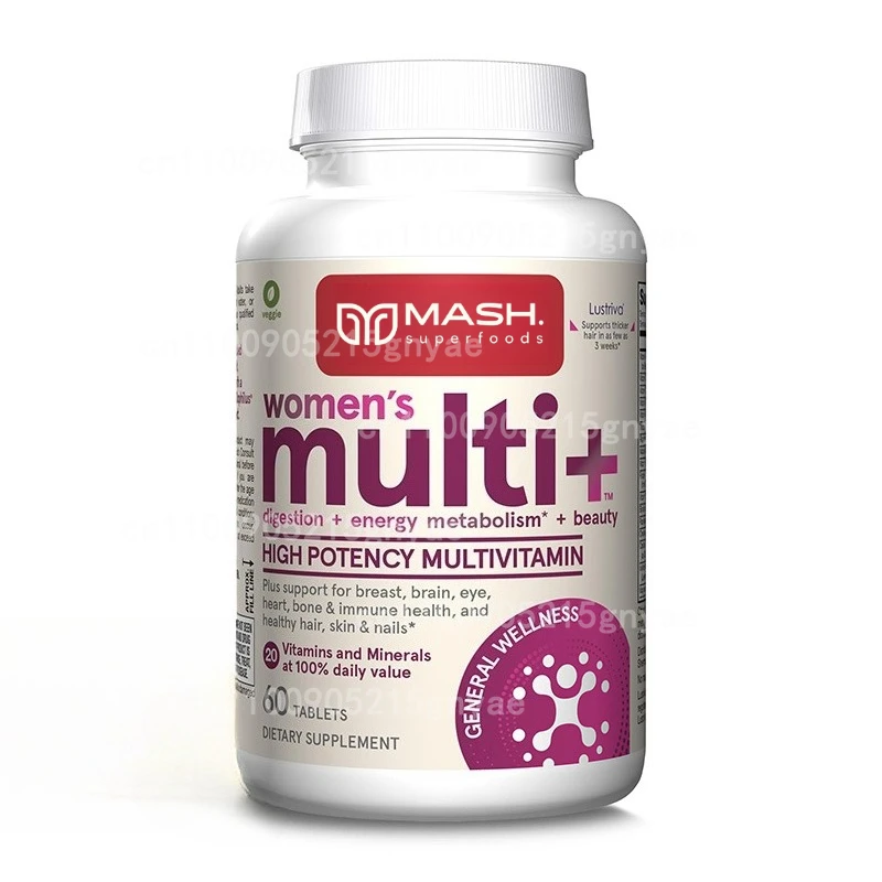 Cápsulas diarias de biotina con múltiples vitaminas para mujer, vitamina A B, C, D, E, calcio, zinc, luteína, magnesio, ácido fólico, etc. Salud intestinal