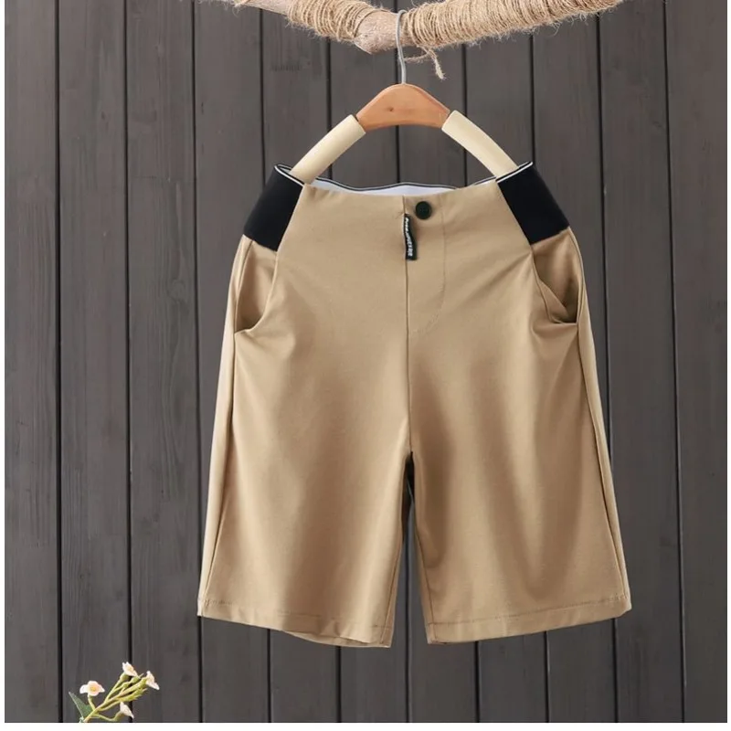 Women High Waist Suit Shorts Elastic Waist Loose A Line Casual Cargo Mid Length Summer Short Pants