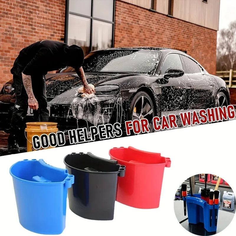 

Universal Bucket Organizer Car Storage Kits, External Hanging Detailing Tools Brushes Mitt Fast Easy Updated Style Cleaning Kits