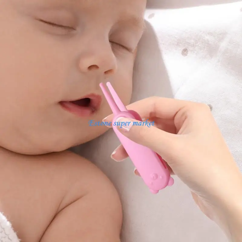 090B Baby Booger Clip Compact Portable Design Infant Nasal Tweezer For Newborns