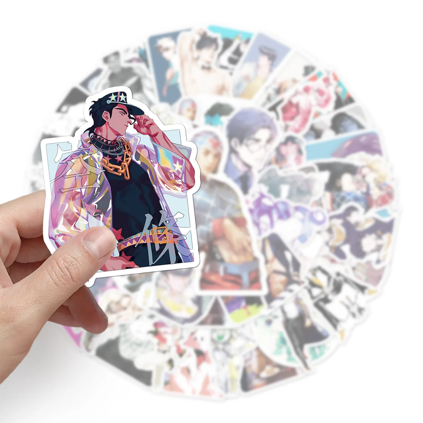 53Pcs Cartoon Animation JOJO Series Graffiti Stickers Suitable for Laptop Helmets Desktop Decoration DIY Stickers Toys Wholesale