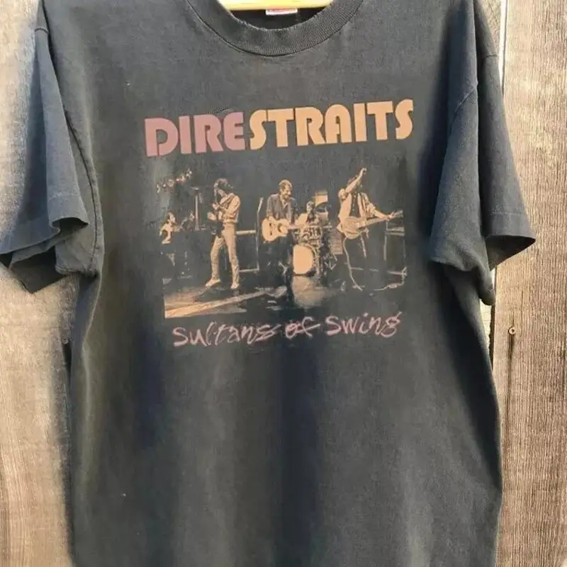 Camisa Dire Straits, Camiseta de algodón carbón Dire Straits Band Unisex S-5XL