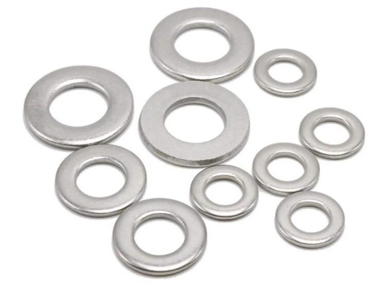 25-100pcs 4-40 6-32 8-32 10-24 1/4-20 304 Stainless Steel UNC UNF American Thread Flat Washer Spacer Plain Washer Gasket Ring