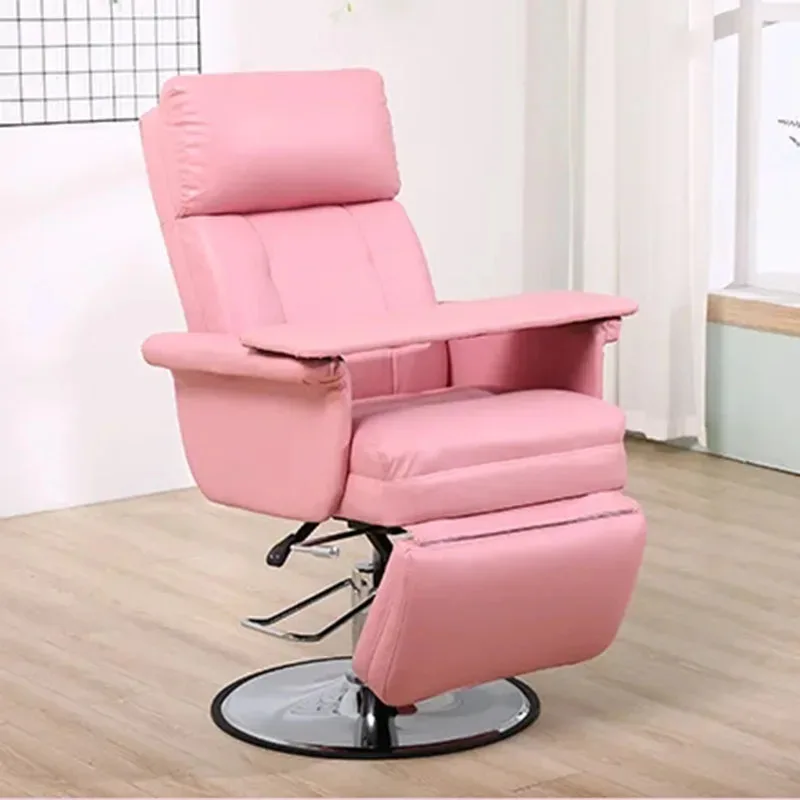 Beauty Chair Can Lie Down Facial Mask Bar Stools Experience Chair Lift Sedentary Embroidery Eyelash Nail Flat Salon Furniture