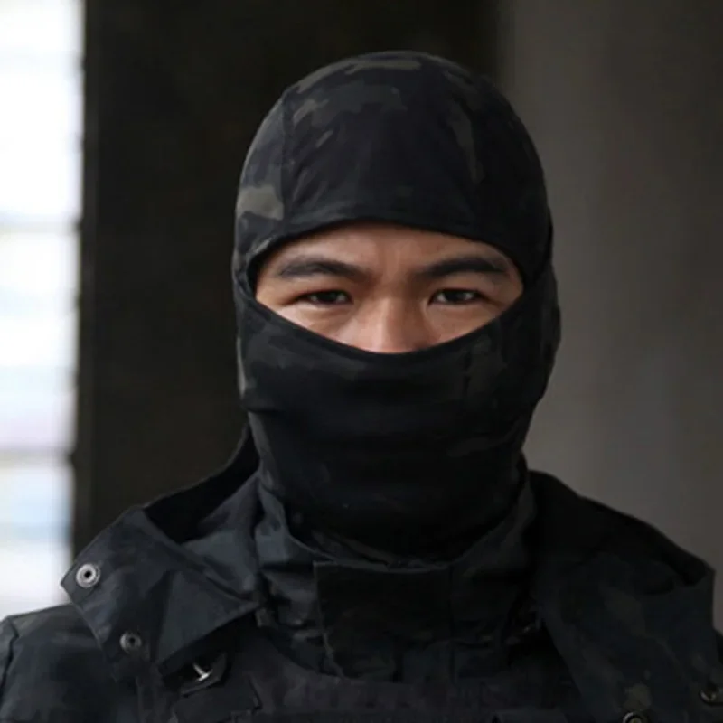 Seluruh wajah พราง Balaclava หน้ากากผู้ชาย, ผ้าคลุมศีรษะปั่นจักรยานสกีปั่นจักรยาน