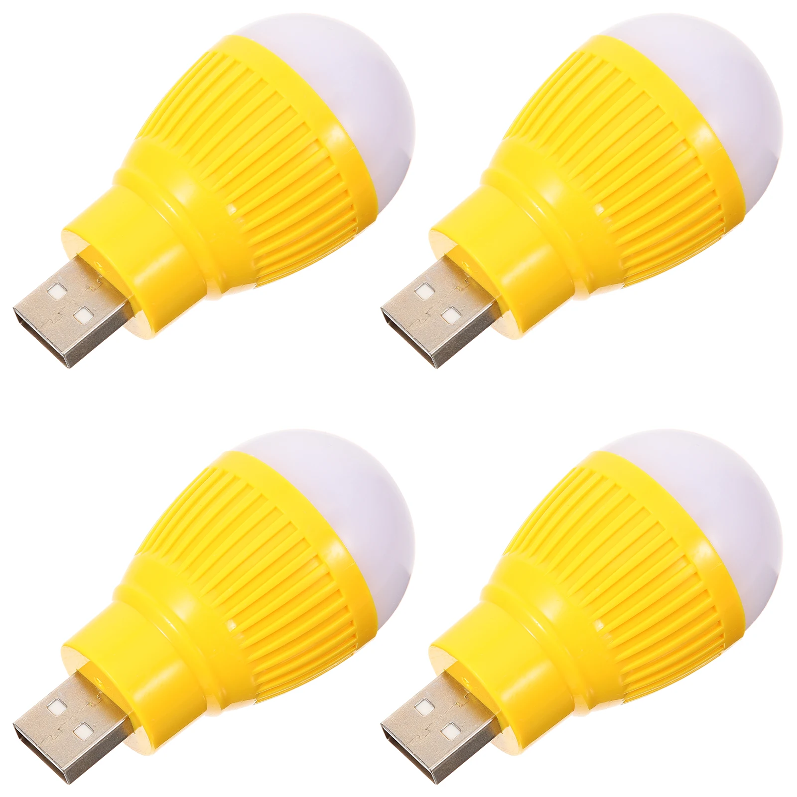 

4pcs LED Mini USB Powered Portable Night Lamp Emergency Lighting Yellow Lifespan Compact Small for Home Office Travel Led