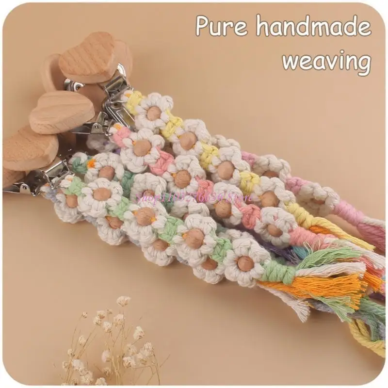 R6FD Pacifier Clip Chain Holder Anti-drop Baby Teething Toy Dummy Nipple Organiser