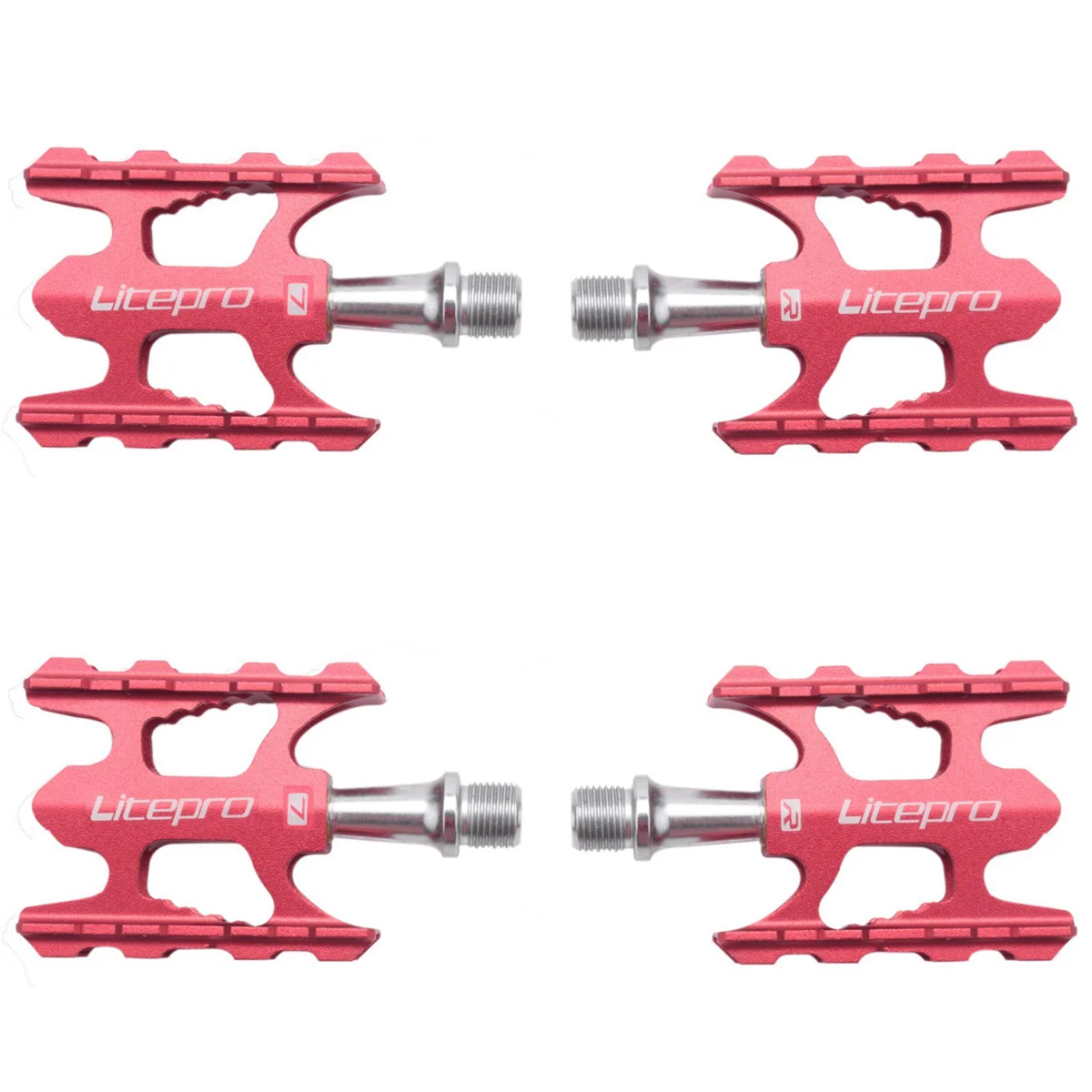 

Велосипедные педали 4X из алюминиевого сплава, Ультралегкая подшипниковая педаль для складного велосипеда, красного цвета