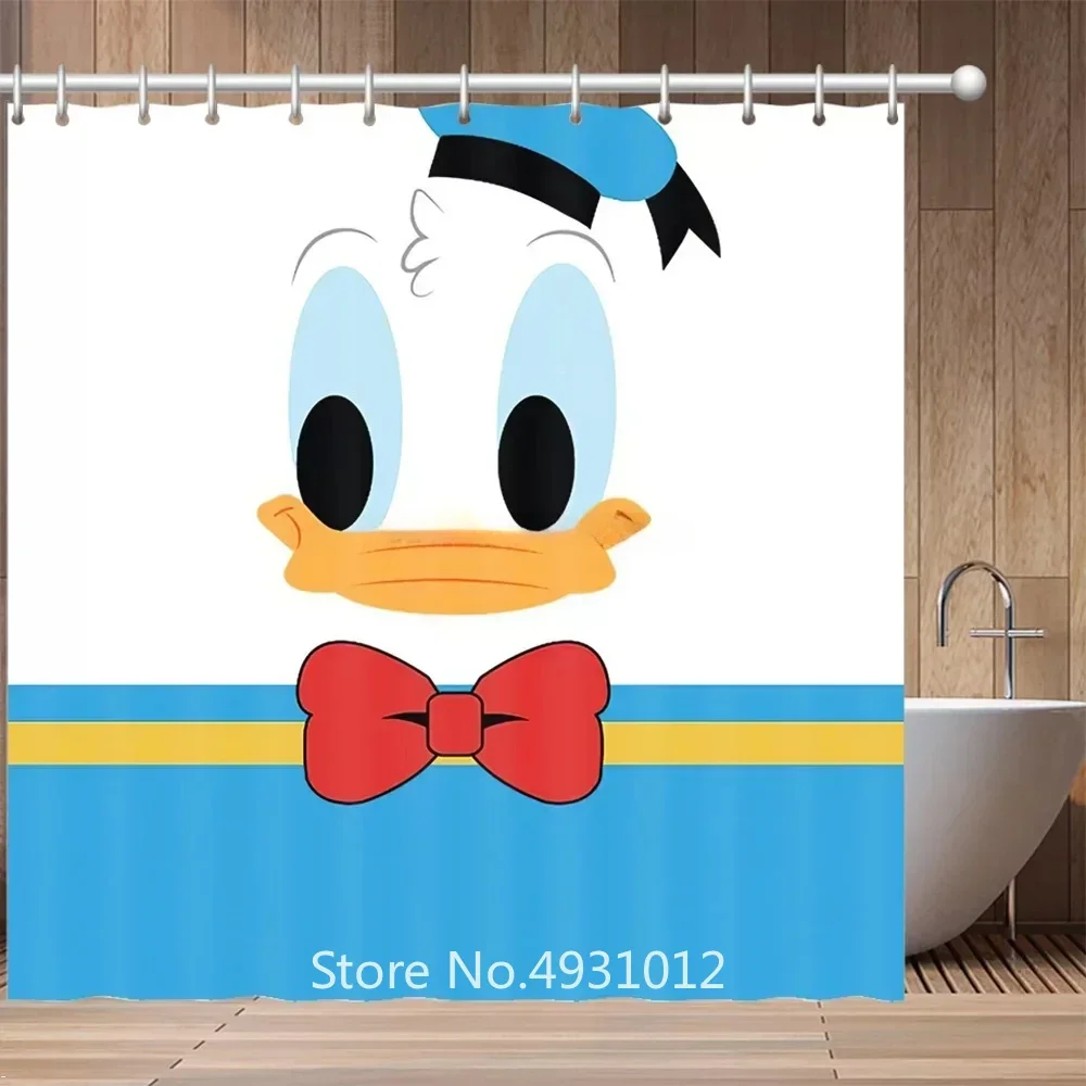 Disney Topolino Minnie Mouse Tenda da doccia colorata 1 pz Tende da bagno impermeabili con ganci per l'arredamento del bagno