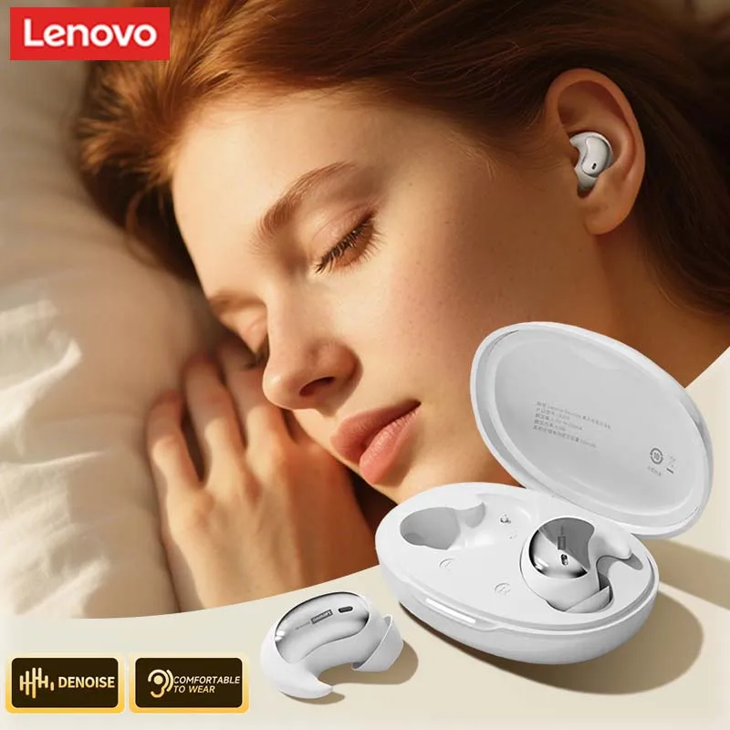 Lenovo LE203 Kabellose Schlaf-Kopfhörer, Bluetooth 6.0, unsichtbare Stereo-Kopfhörer, kleine, komfortable In-Ear-Ohrhörer, lange Lebensdauer