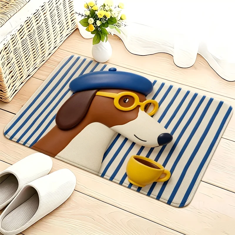 Cute Dachshund Dog Print Floor Mat bathroom entry laundry room balcony cottage daily household decorative indoor door rug