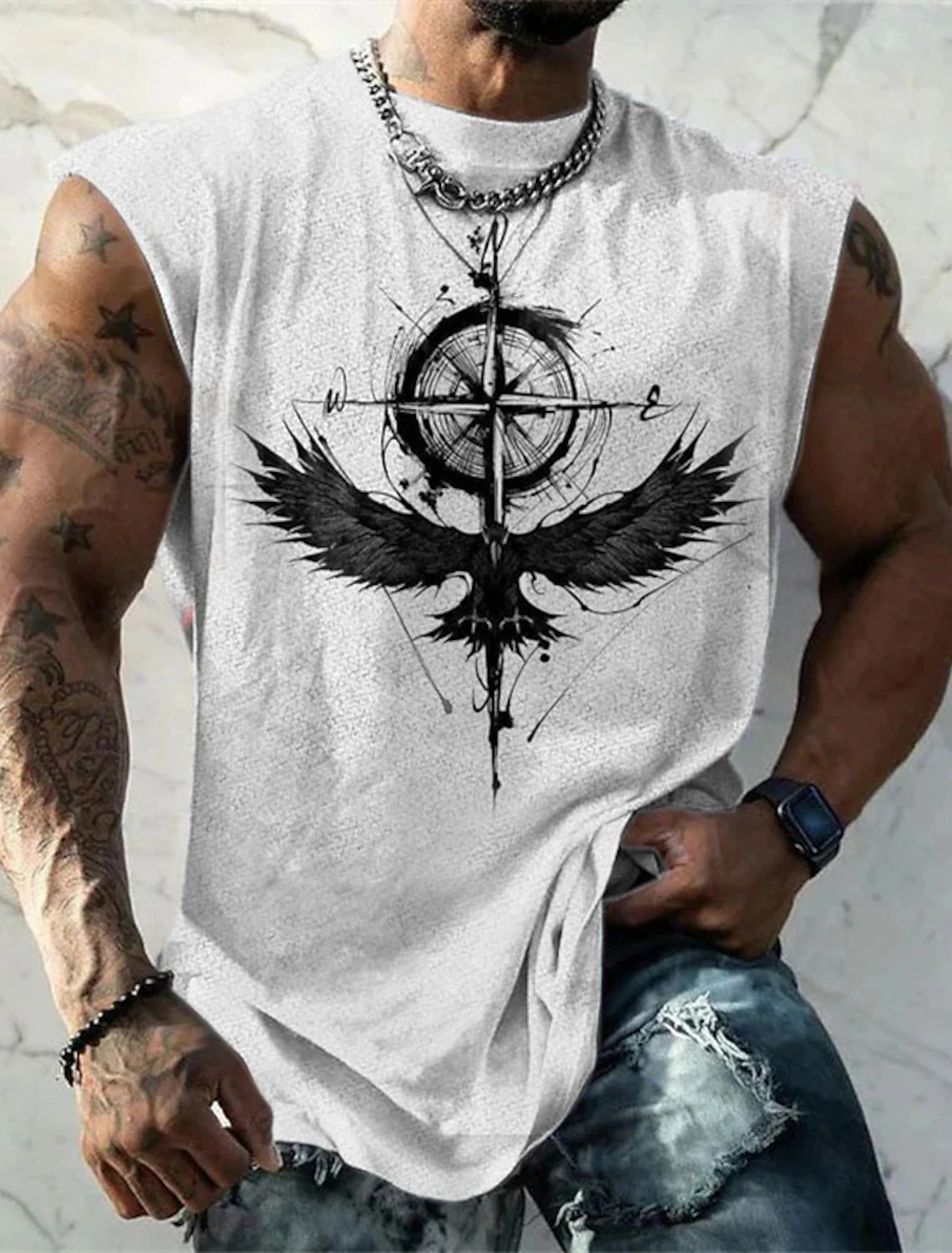 2023 Men\'s Muscle Slugger Printed Sleeveless Vest Coyote Logo Printed Shirt Four Seasons Quick Dry Breathable Fitness Sports Top