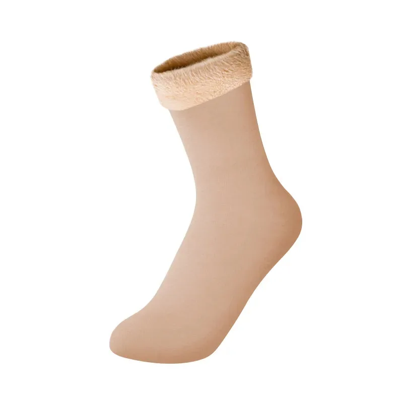 3/6 paia di calzini caldi in velluto invernale per donna calzini termici addensati in nylon solido per stivali morbidi senza cuciture unisex calzino per dormire sul pavimento