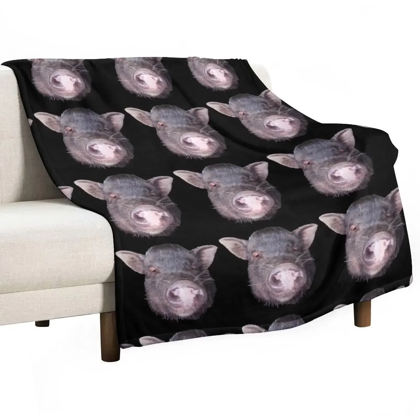 Black Pig, Potbellied pig, For the Love of Pigs! Throw Blanket Decorative Sofas Stuffeds Blankets