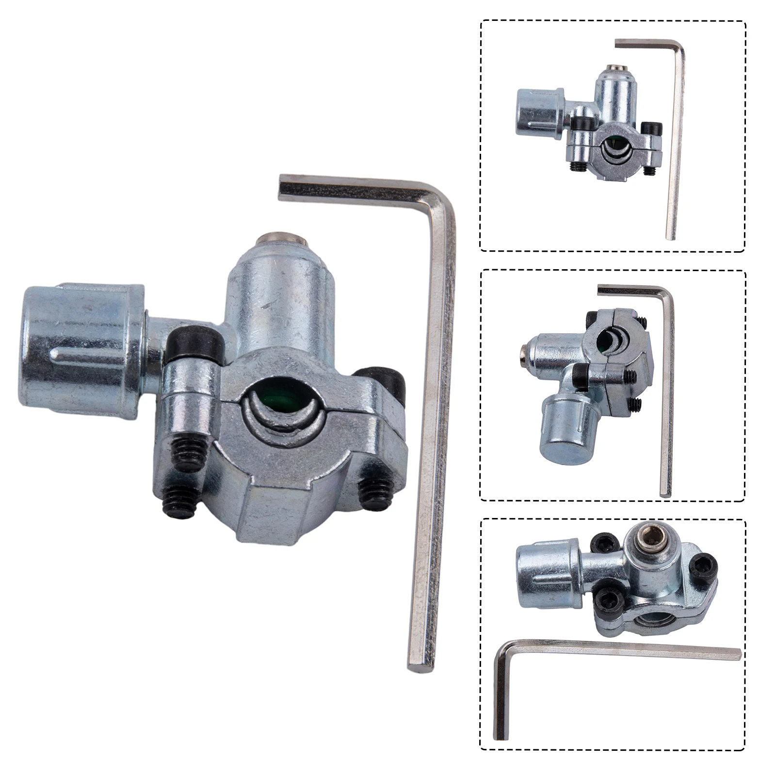 1 Piece Piercing Valve Line Tap Faucet Valve Kit Zinc Alloy Silver Spanner Air Conditioner Refrigerator Piercing Valve