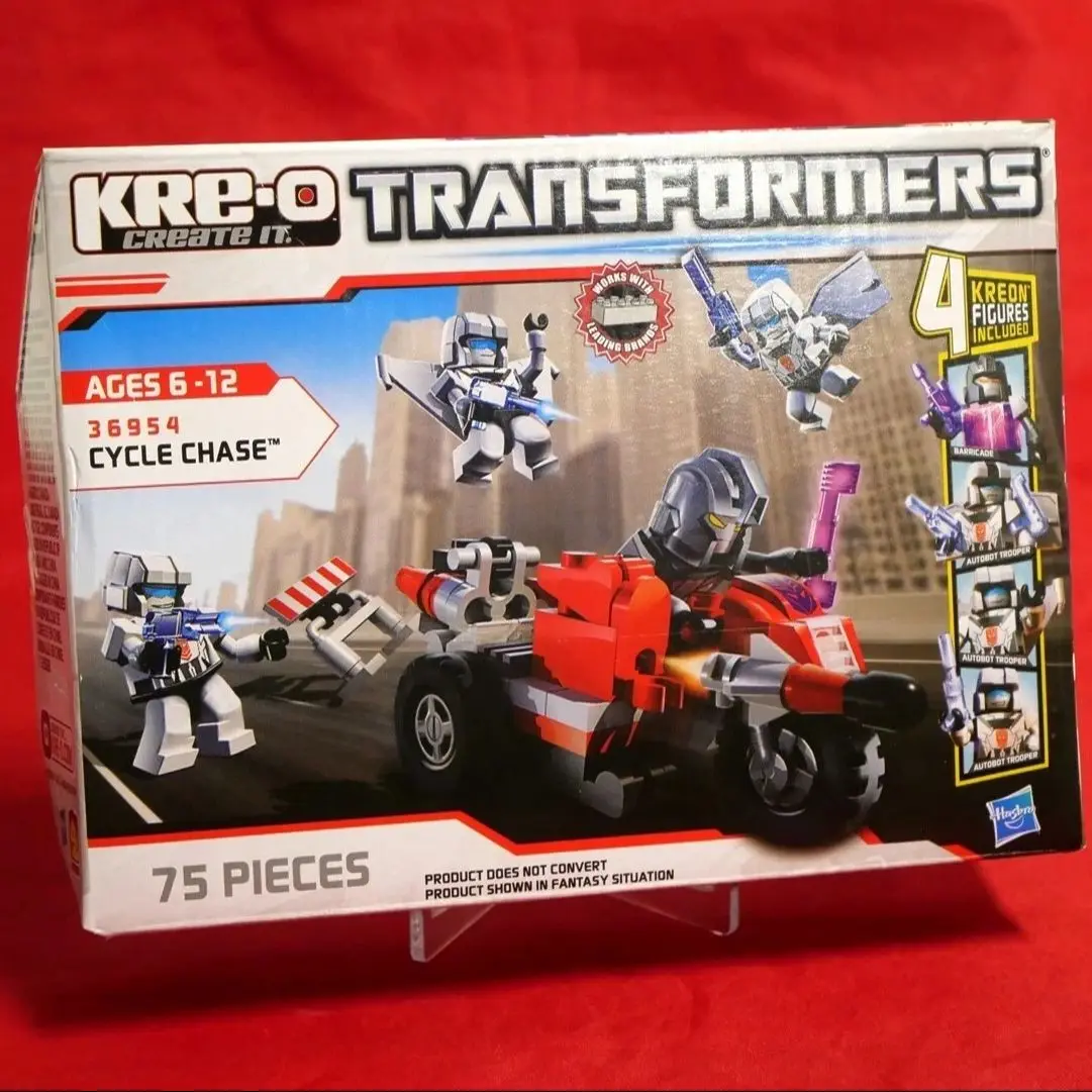 ฮาสโบร ทรานส์ฟอร์มเมอร์ส เครโอ 36954 ไซเคิลเชส 4 ฟิกเกอร์เครออน บาร์ริเคด ออโต้บอท ทรูปเปอร์ 75 ชิ้น
