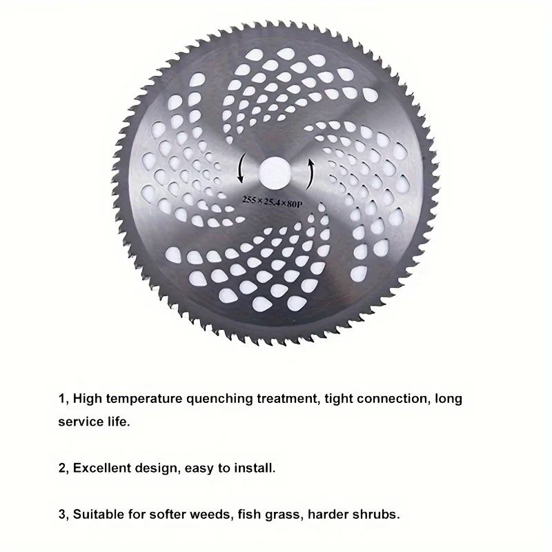 3-teiliges Unkraut blatt, 10 Zoll (ca. 25,4 cm) Hartmetall-Freis ch neider für Unkraut jäger, Kreissäge blatt bürstens ch neider bl