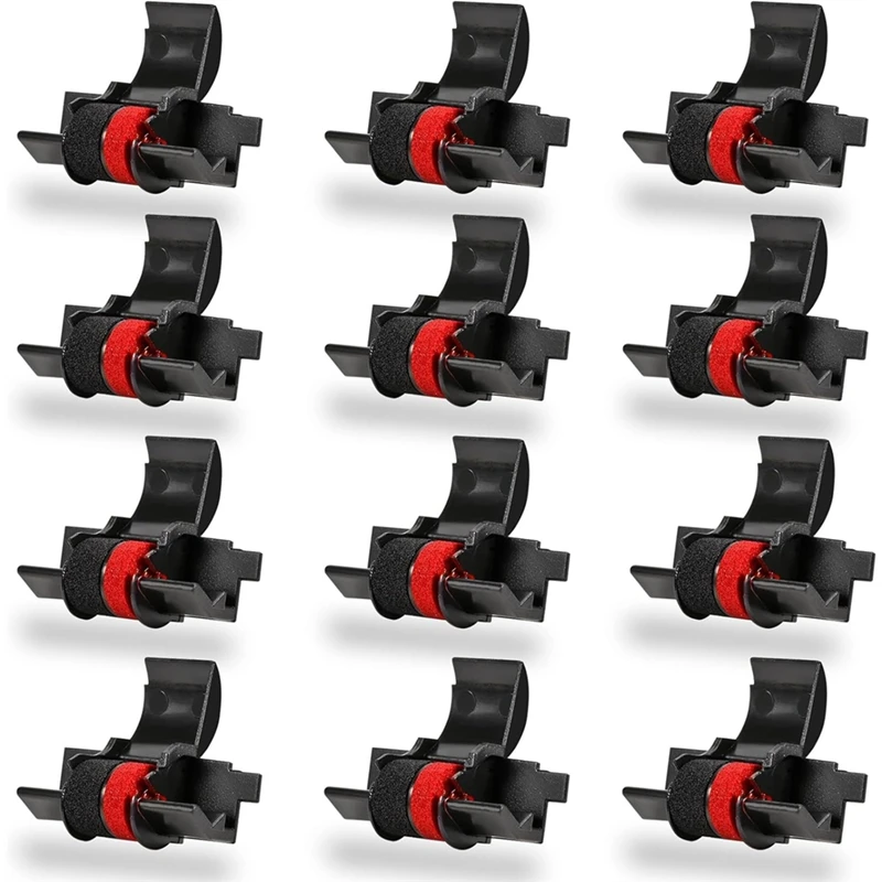 Super Sale Calculator Ink Ribbon IR-40T for Casio HR-100tm HR-170RC for Canon P23-Dhv,12 Pack Calculator Ribbon Red/Black