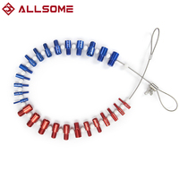 26PCS Detachable Nut and Bolt Thread Checker Inch/Metric Nut and Bolt Size Gauge Universal Thread Checker Thread Measuring Tool