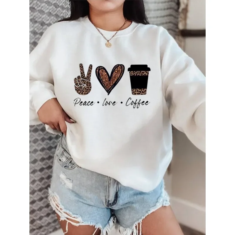 Women\'s Slim-fit Fashion Print Instagram Butterfly White Hoodie Streetwear Women  Women Clothing  Sweatshirt  Sweatshirts