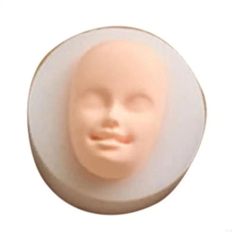 Molde cabeza cabeza 97qd muñecas, silicona para bebés moldes para bebés, baby shower pastel fondant jabón