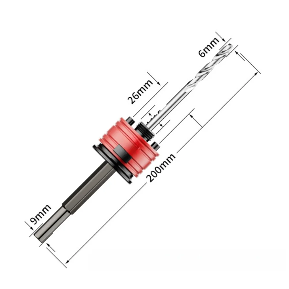 Upgraded Fast Detach Extension Rod Metal 20cm 9mm Hex Shank For Woodworking Drilling Hole Making Tool Quick Release Chuck Anti L