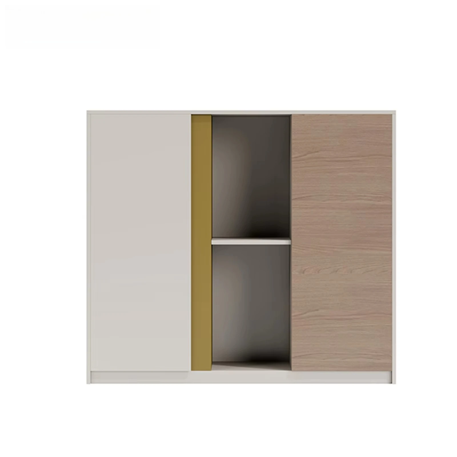 &`Customizable Modular Solid Wood Eco-Friendly Large Capacity Office Background Wall Cabinet Executive Display