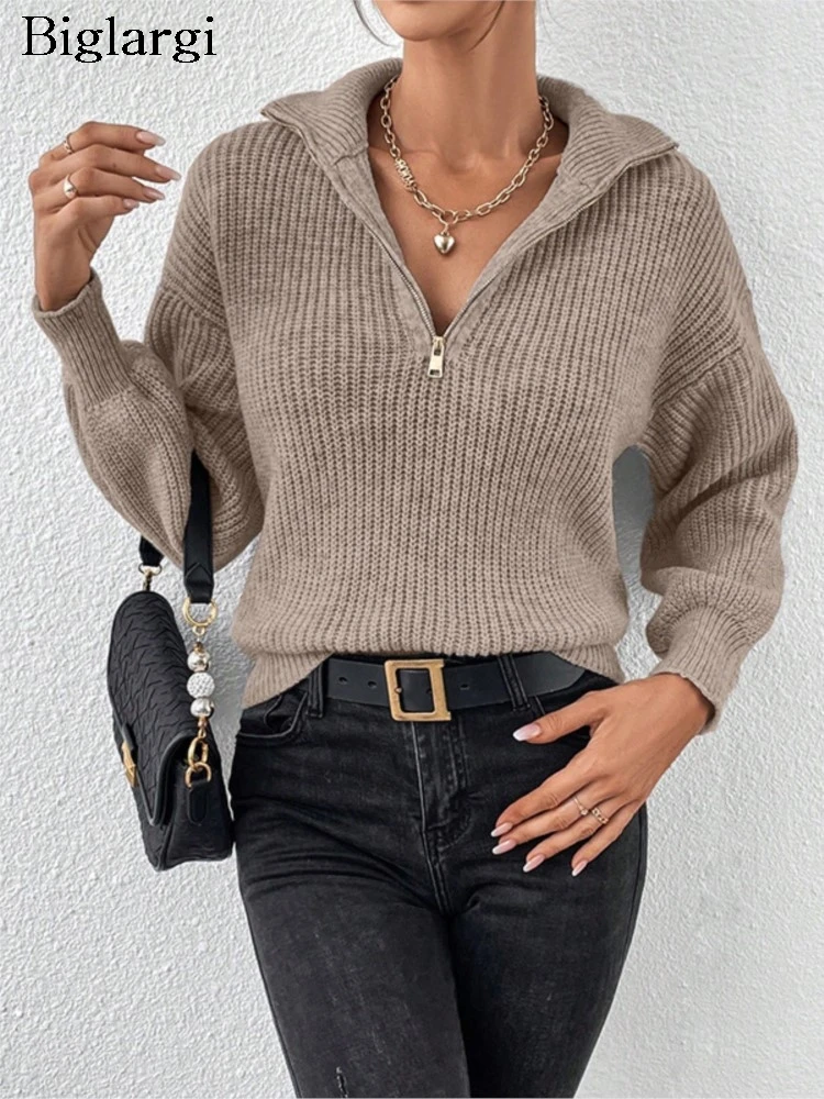 

Knitted Autumn Pullover Sweater Women Korean Style Loose Fashion Ladies Sweaters Long Sleeve Casual Woman Sweaters Tops