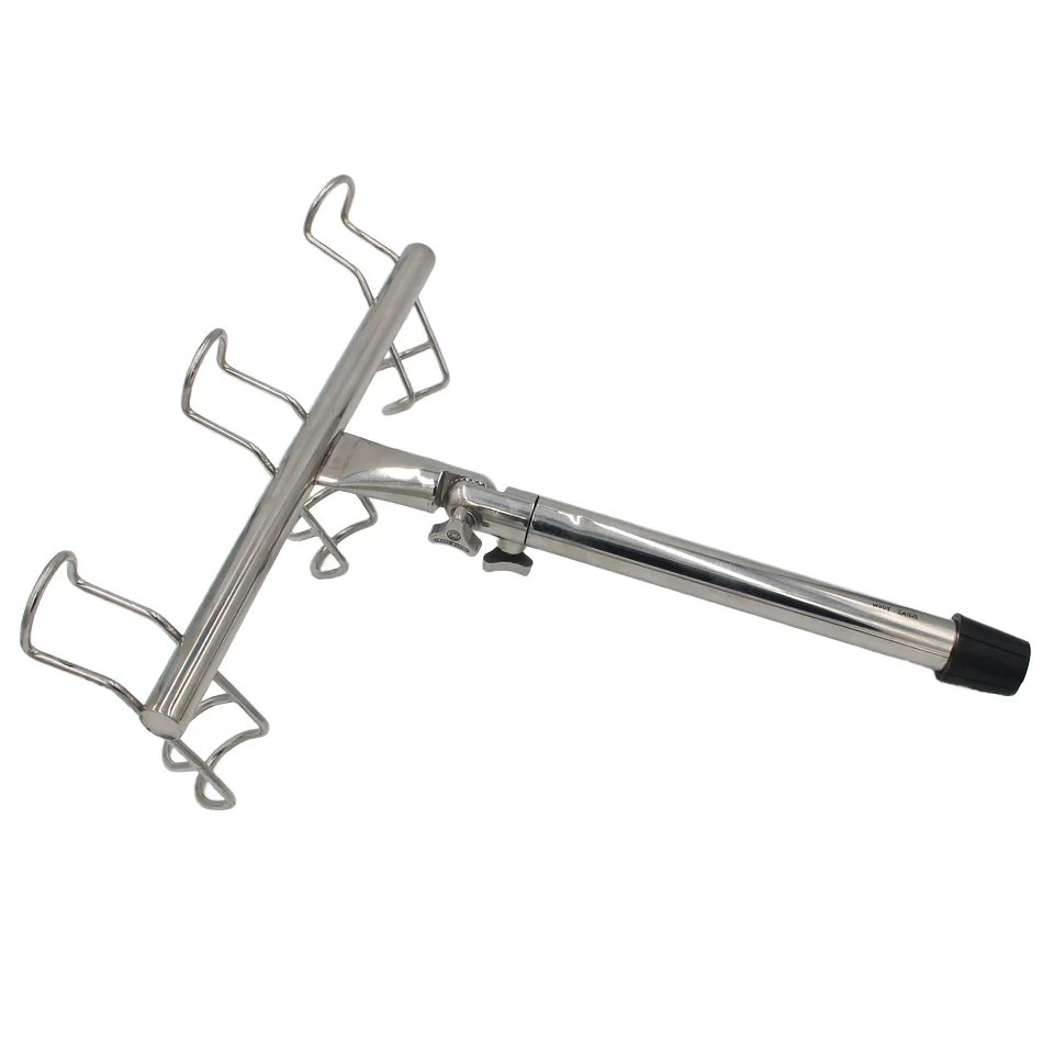 Stainless Steel 3-way Adjustable Rod Holder-starboard Rotates 360 Degree Horizontal 180 Degree Vertical Boat Hardware Marine