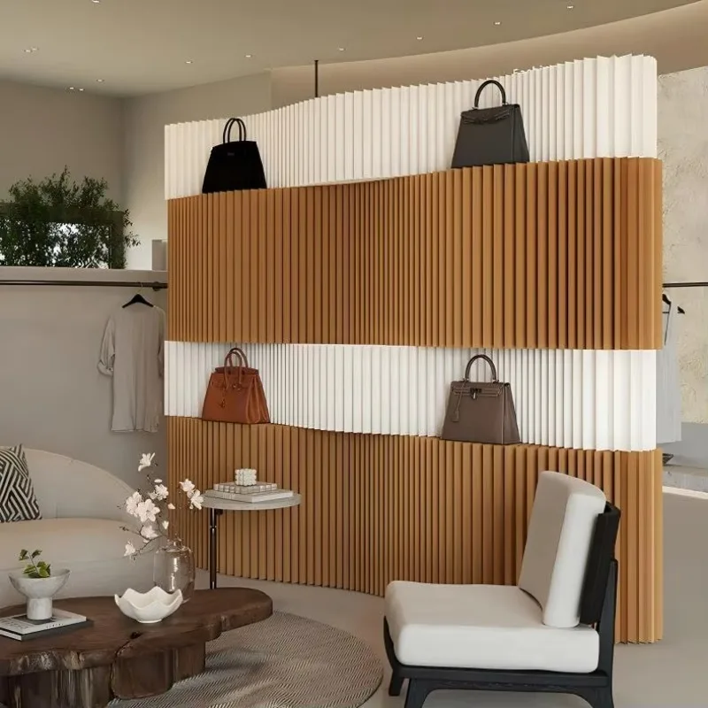 Factory Direct Sale Partition Screen Office Foyer Partition Separator Barrier Live Background Movable Partition Paper Wall