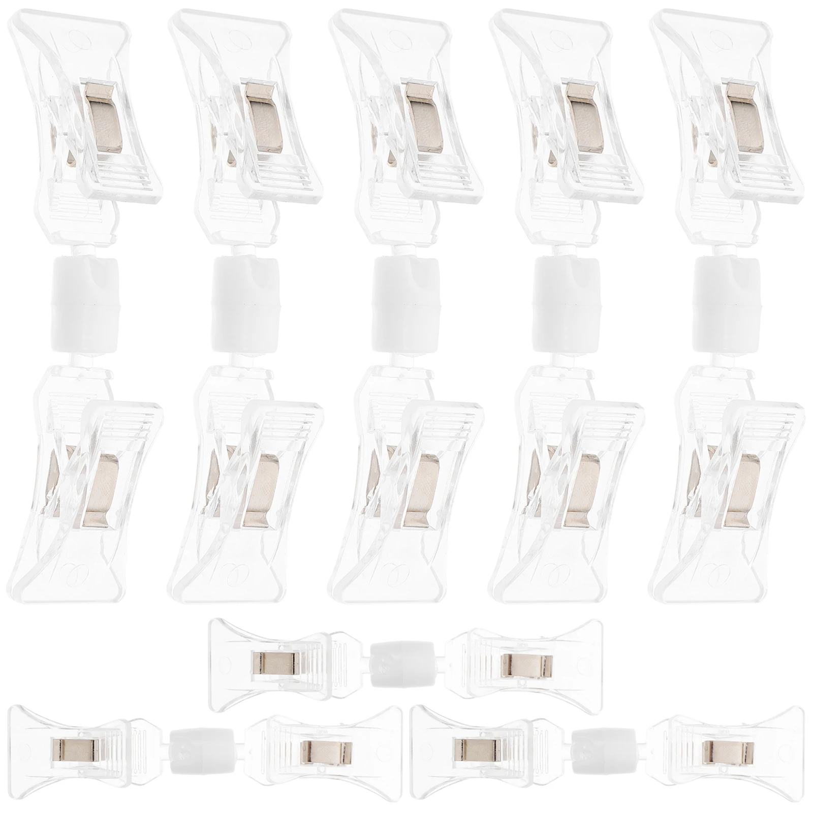 

8pcs Clear Holders Double Sided Merchandise Sign For Retail Store Price Tags Plastic Label Clips Vertical Sign Holder