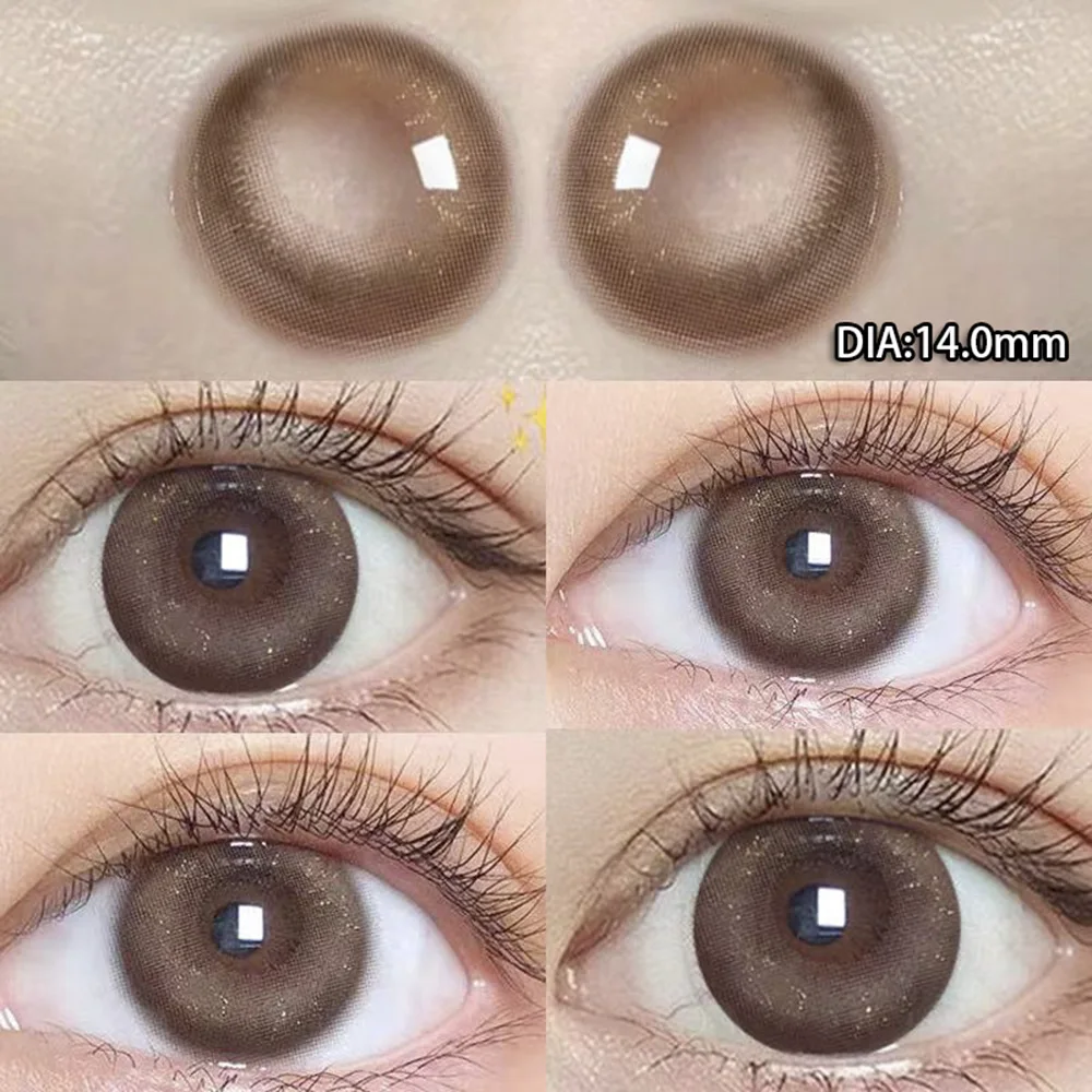 MILL CREEK Color Contact Lenses Large Diameter Myopia Lenses with Diopters Enlarge Bright Cosmetic Power Lenses Make Up for Eyes