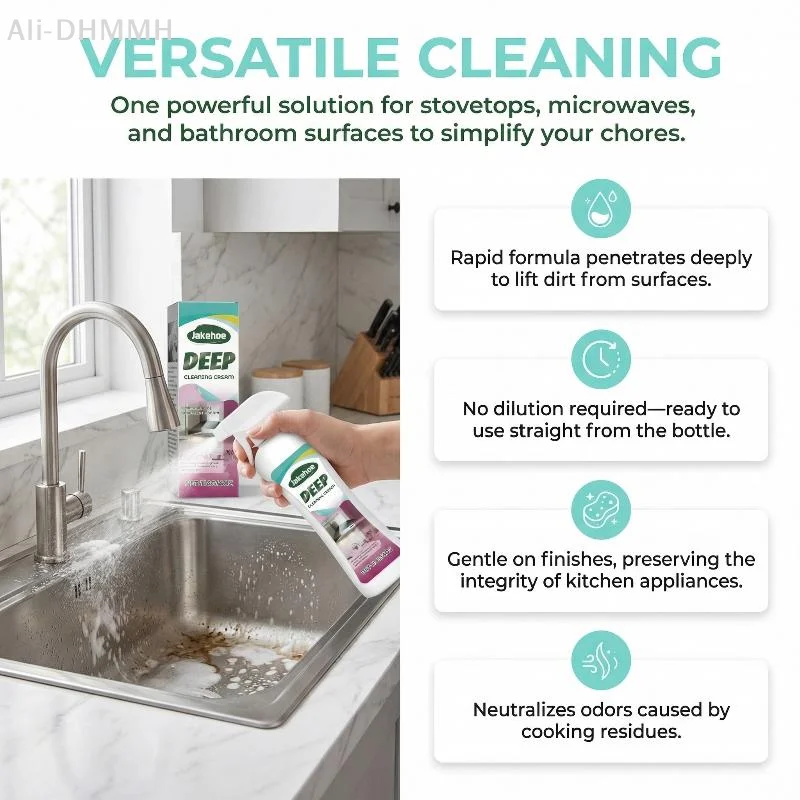 

ZLinKJ Jakehoe Household Oil Cleaner, Household Kitchen Bathroom Multifunctional Cleaner Stain Oil Cleaner