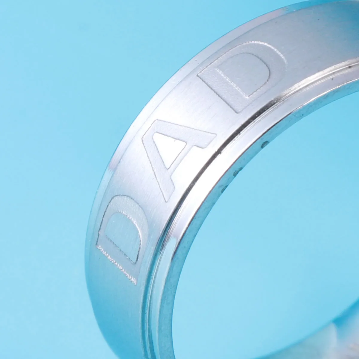 

Мужское титановое кольцо для отца и папы с гравировкой Love You Dad, сверхмощный модный подарок для семьи, дня рождения, Рождества, мужские кольца