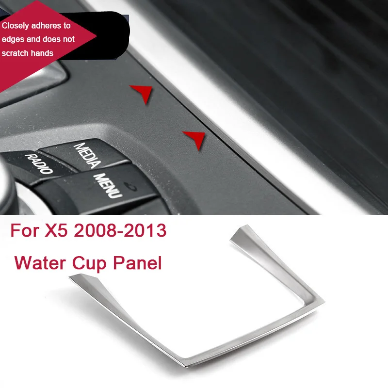 

For BMW X5 E70 2008 2009 2010 2011 2012 2013 Car Central Control Gear Shift Panel Trim Cover Cup Holder Decoration Accessories