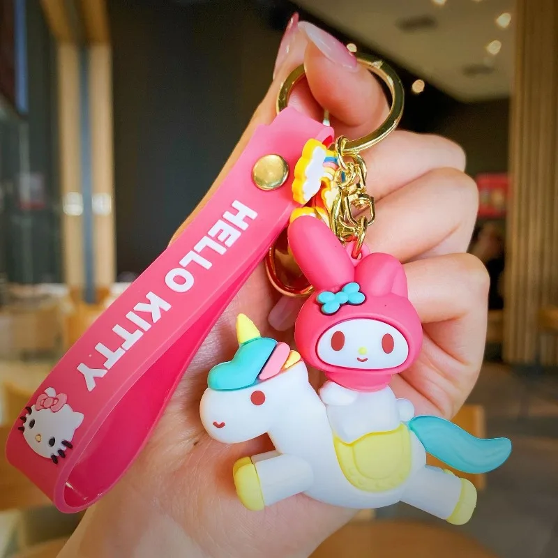 Sanrio единорог мультяшный брелок милый Hello KT кукла-кошка школьный портфель кулон брелок Мелодия автомобильный брелок аксессуары кулон