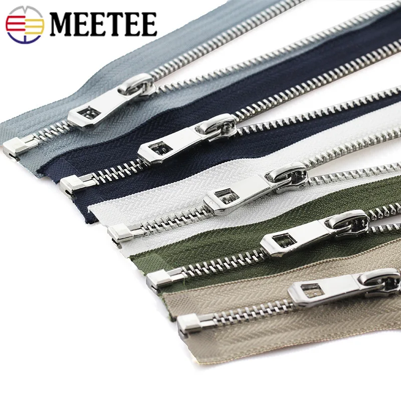 

1Pc 35-85cm 5# Metal Zippers for Jackets Open-end Sewing Zip Gold Sliver Shoes Bag Zipper Repair DIY Clothing Sewing Accessories