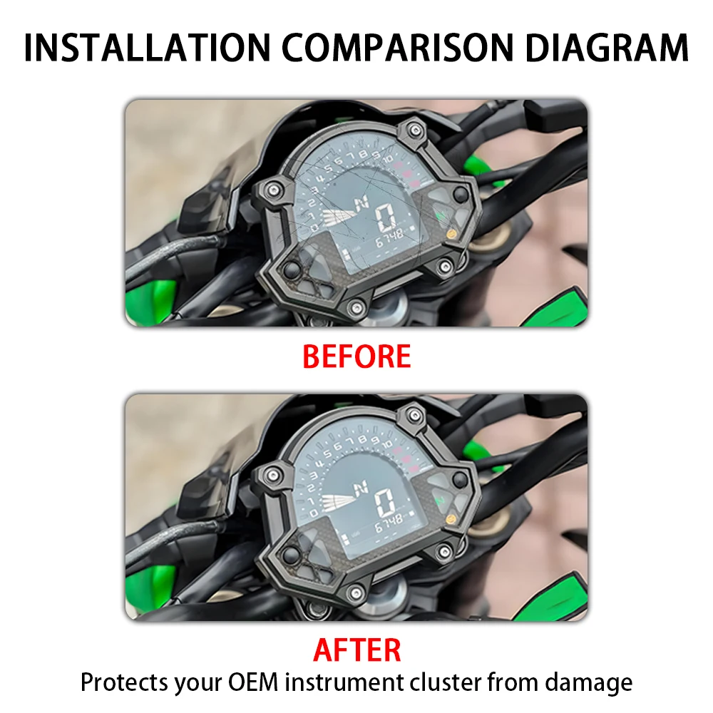 لكاواساكي Z900 Z650 Z400 2017 2018 2019 موتو أداة حالة عداد السرعة أداة قياس عداد المسافات مقياس سرعة الدوران الإسكان غطاء