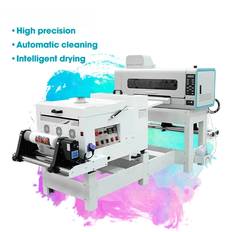 Super High Speed A2 42cm DTF Printer Roll to Roll Powder Machine with XP600 Heads Professional DTF Printer Delivery From USA