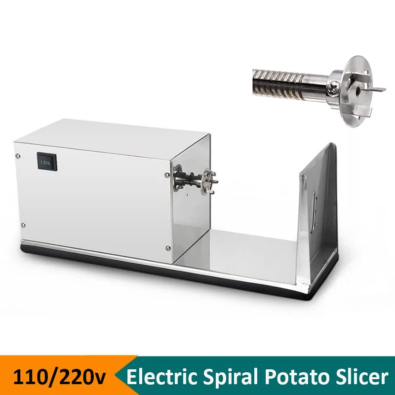 Automatic Stretch Tornado Potato Slicer 110/220v Electric Machine Potato Spiral Cutting Machine Potato Chips Machine