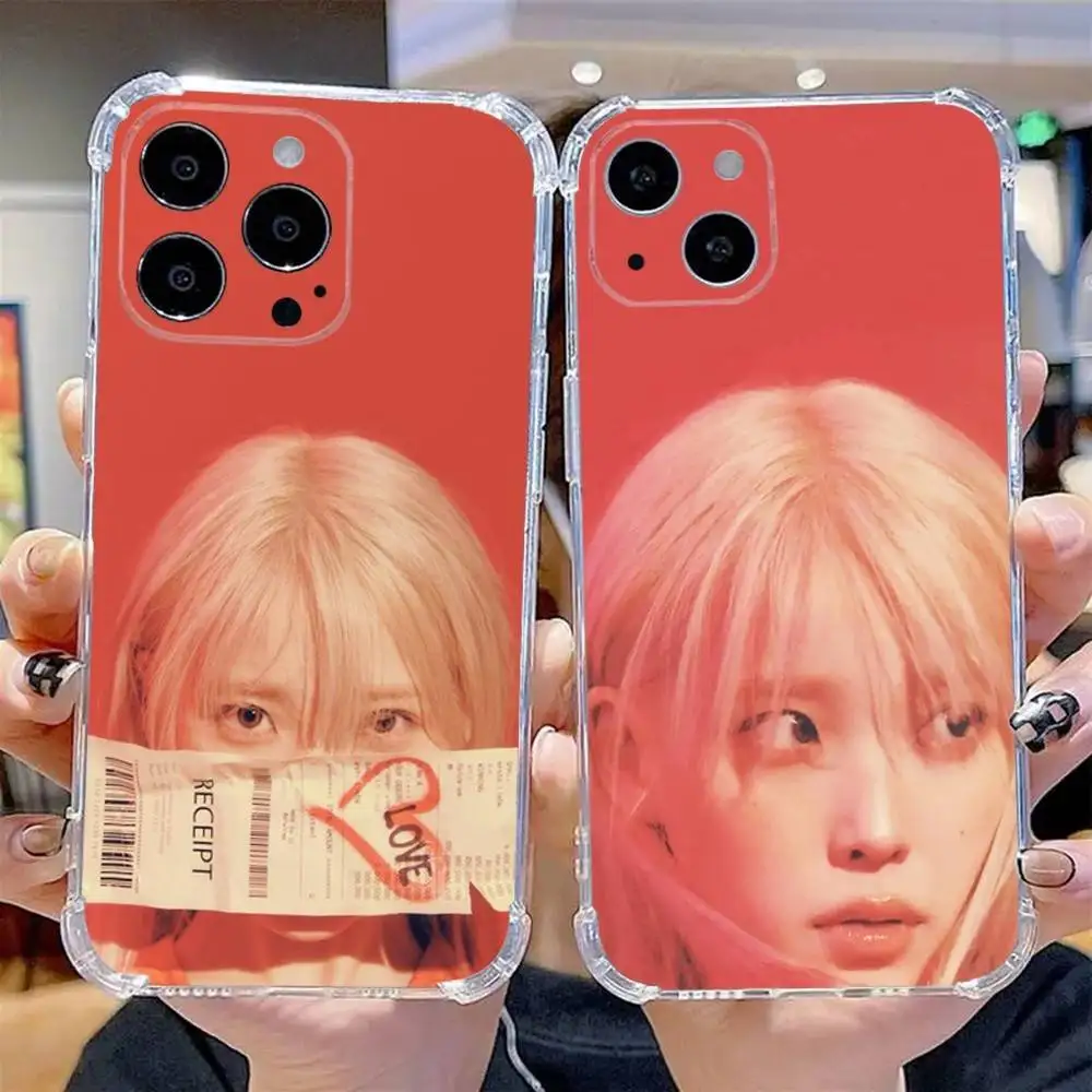 

Singer I-IU Ji Eun Phone Case For iPhone 16,15,14,13,12,11 Pro,Max,Plus,X,XS,XR,SE,Mini Transparent Silicone Soft