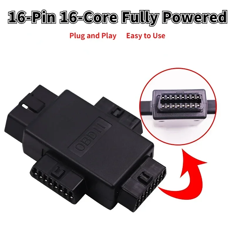 

Switch OBD2 OBDII Full 16 Pin, Male To 3 Female 1 To 3 OBD Cable Splitter Swtich Converter Adapter for Diagnostic Extender Tool