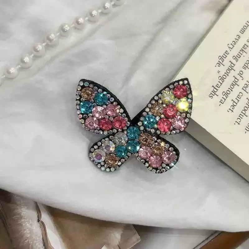 Süße Strass Fee Schmetterling Haarnadel Elegante Bb Clip Pony Haarnadel Haarschmuck für Frauen – Detail 5