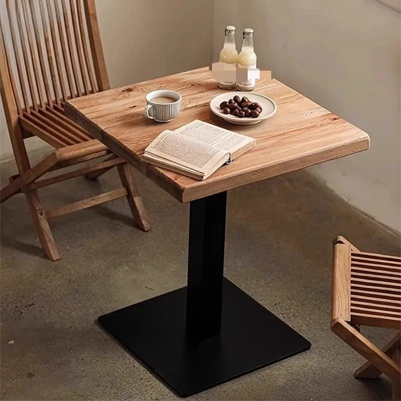 Classical Solid Wood Coffee Tables Guesthouse Living Room Balcony Retro Square Table Couples Gifts Home Decorations Accessories