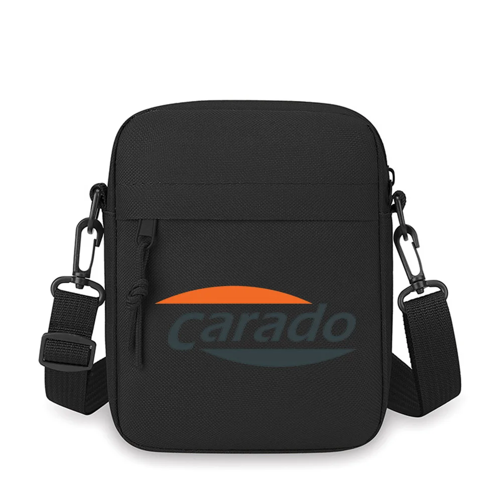 Orange arc gray word black background Men Crossbody Bag Single Shoulder Women Cartoon Anime Film Printing Design Unisex