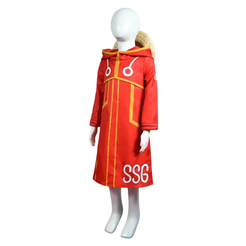 

New ★ Luffy Cosplay Fantasia Anime Egghead Costume Disguise for Kids Children Clothes Hat Halloween★ 2025 qi☆